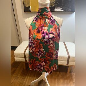MISA LA Tie neck blouse size small